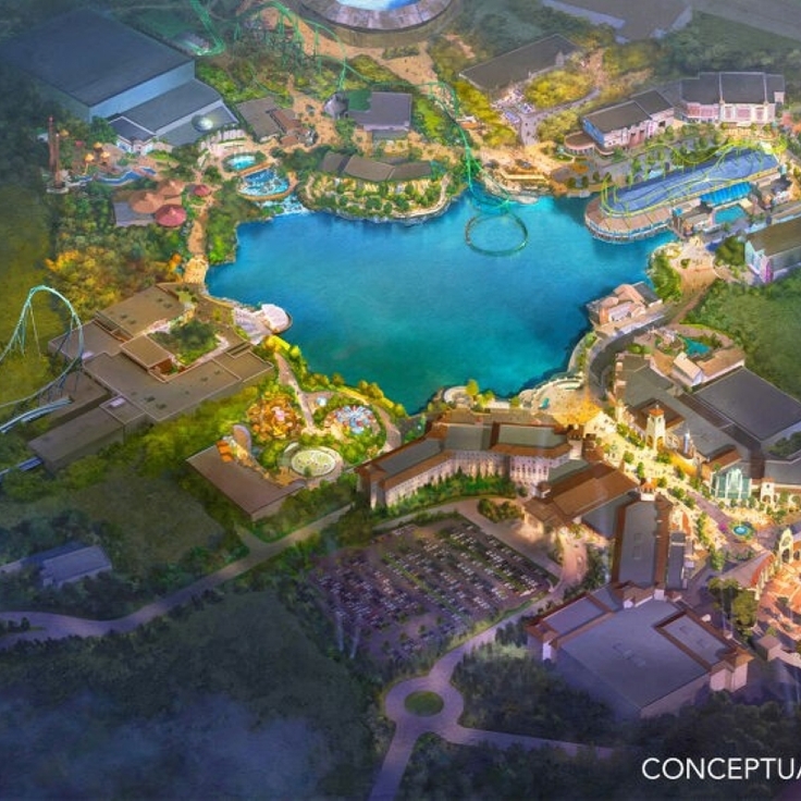 Conceptual artist rendering of the Universal United Kingdom Resort